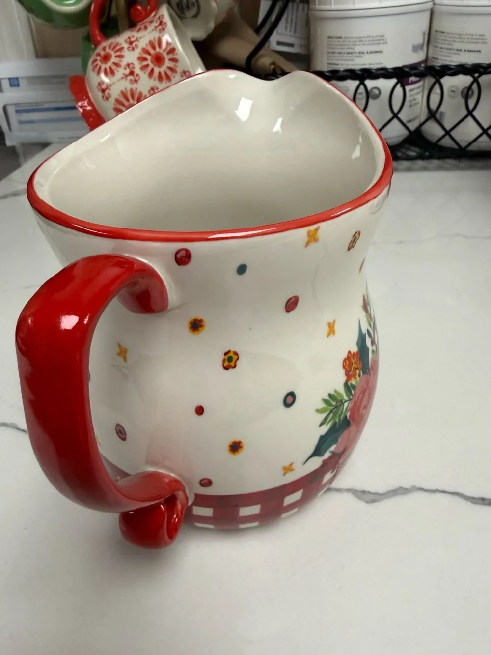 The Pioneer Woman Cheerful Rose Ceramic Measuring Pitcher